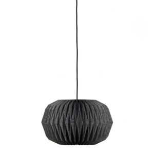 WOOOD Čern&eacute; pap&iacute;rov&eacute; z&aacute;věsn&eacute; světlo Pylon 44 cm