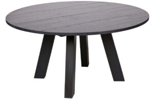 WOOOD Čern&yacute; dubov&yacute; kulat&yacute; j&iacute;deln&iacute; stůl Regie 150 cm