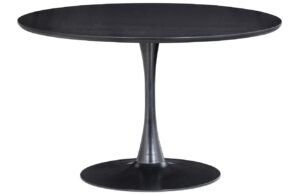 WOOOD Čern&yacute; kulat&yacute; j&iacute;deln&iacute; stůl Somar 120 cm