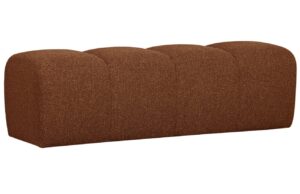 WOOOD Cihlově hněd&aacute; boucl&eacute; lavice Zuno 160 cm