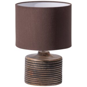 WOOOD Hněd&aacute; dřevěn&aacute; stoln&iacute; lampa Renzo