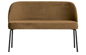 WOOOD Hněd&aacute; sametov&aacute; j&iacute;deln&iacute; lavice Tergi 120 cm