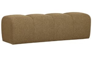WOOOD Hnědožlut&aacute; boucl&eacute; lavice Zuno 160 cm