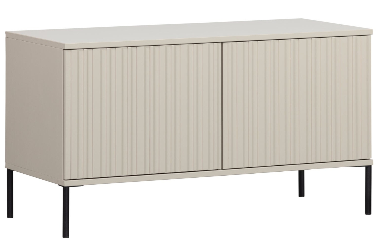 WOOOD Šedobéžový dřevěný TV stolek Gravia 100 x 44 cm