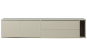 WOOOD &Scaron;ed&yacute; dřevěn&yacute; TV stolek Abi 200 x 44 cm