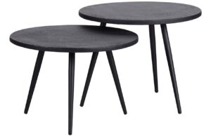 WOOOD Set dvou čern&yacute;ch konferenčn&iacute;ch stolků Suzie 53 cm