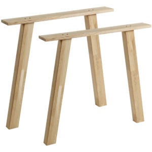 WOOOD Set dvou dřevěn&yacute;ch stolov&yacute;ch podnož&iacute; O-Leg 79 x 10 cm