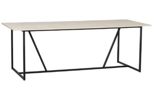 WOOOD Světle &scaron;ed&yacute; dřevěn&yacute; j&iacute;deln&iacute; stůl Frax 220 x 90 cm