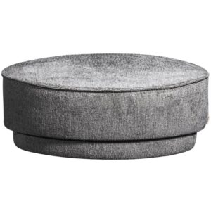 WOOOD Tmavě modr&yacute; čalouněn&yacute; taburet Pearlo 80 cm