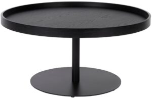 White Label Čern&yacute; dřevěn&yacute; konferenčn&iacute; stolek WLL YURI 70 cm