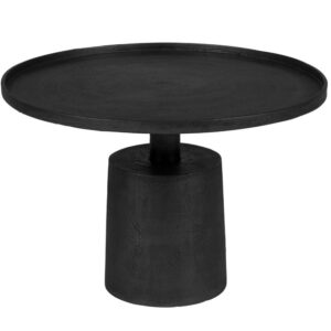 White Label Čern&yacute; kovov&yacute; kulat&yacute; konferenčn&iacute; stolek WLL MASON 60 cm