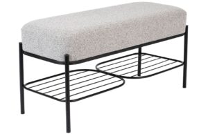 White Label &Scaron;ed&aacute; l&aacute;tkov&aacute; lavice WLL MILOU 90 cm
