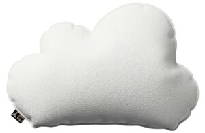 Yellow Tipi B&iacute;l&yacute; boucl&eacute; pol&scaron;t&aacute;ř ve tvaru mr&aacute;čku Soft Cloud 55 cm