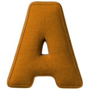 Yellow Tipi Cihlově oranžov&yacute; sametov&yacute; pol&scaron;t&aacute;ř p&iacute;smeno A 40 cm