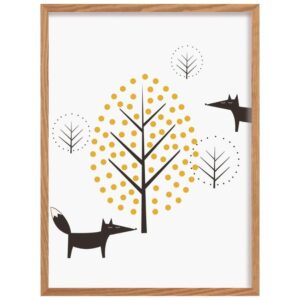 Yellow Tipi Dětsk&yacute; obraz Scandi Forest fox 40 x 30 cm