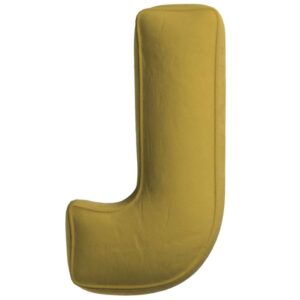Yellow Tipi Olivově zelen&yacute; sametov&yacute; pol&scaron;t&aacute;ř p&iacute;smeno J 40 cm