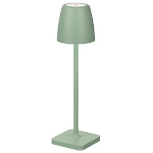 Zelen&aacute; kovov&aacute; nab&iacute;jec&iacute; stoln&iacute; LED lampa Nova Luce Colt S