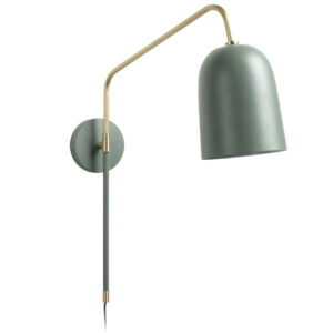 Zelen&aacute; kovov&aacute; n&aacute;stěnn&aacute; lampa Kave Home Audrie 15 cm