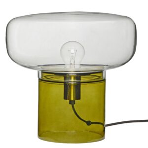 Zelen&aacute; skleněn&aacute; stoln&iacute; lampa H&uuml;bsch Crave