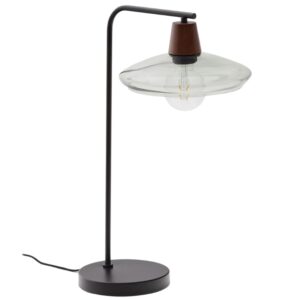 Zelen&aacute; skleněn&aacute; stoln&iacute; lampa Kave Home Silex II.