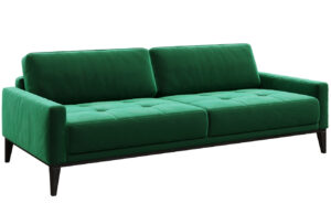 Zelen&aacute; trojm&iacute;stn&aacute; sametov&aacute; pohovka MESONICA Musso Tufted 211 cm