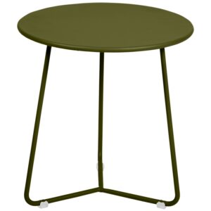 Zelen&yacute; kovov&yacute; odkl&aacute;dac&iacute; stolek Fermob Cocotte 34 cm - odst&iacute;n pesto