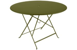 Zelen&yacute; kovov&yacute; skl&aacute;dac&iacute; stůl Fermob Bistro 117 cm - odst&iacute;n pesto