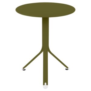Zelen&yacute; kovov&yacute; stůl Fermob Rest'O 60 cm - odst&iacute;n pesto