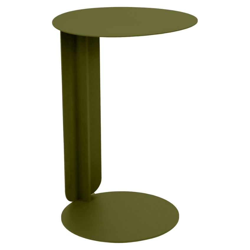 Zelený kovový zahradní odkládací stolek Fermob Bebop 40 cm