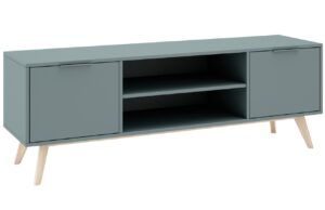 Zelen&yacute; lakovan&yacute; TV stolek Marckeric Pisco 140 x 40 cm