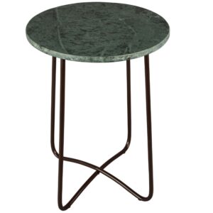 Zelen&yacute; mramorov&yacute; odkl&aacute;dac&iacute; stolek DUTCHBONE Emerald 41 cm