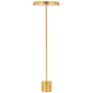 Zlat&aacute; kovov&aacute; stojac&iacute; LED lampa Nova Luce Vetro 136 cm