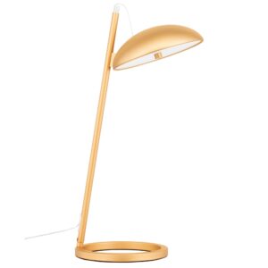 Zlat&aacute; kovov&aacute; stoln&iacute; LED lampa Nova Luce Flute