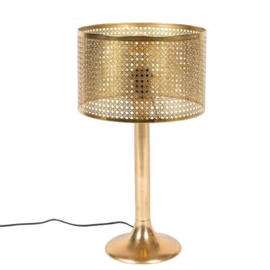 Zlat&aacute; kovov&aacute; stoln&iacute; lampa DUTCHBONE BARUN