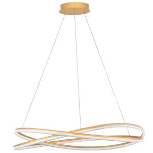 Zlat&eacute; kovov&eacute; z&aacute;věsn&eacute; LED světlo Nova Luce Ofelia 95 cm