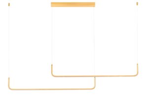 Zlat&eacute; kovov&eacute; z&aacute;věsn&eacute; LED světlo Nova Luce Strita 150 cm