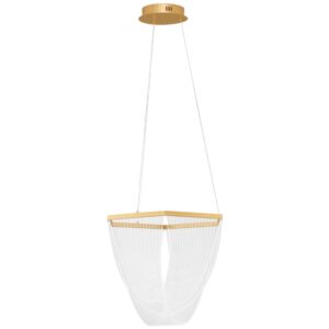 Zlat&eacute; kovov&eacute; z&aacute;věsn&eacute; LED světlo Nova Luce Valentin 52 cm