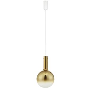 Zlat&eacute; skleněn&eacute; z&aacute;věsn&eacute; LED světlo Nova Luce Nostos 25 cm
