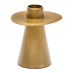 Zlat&yacute; kovov&yacute; sv&iacute;cen Kave Home Aiko 11 cm