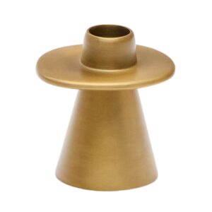 Zlat&yacute; kovov&yacute; sv&iacute;cen Kave Home Aiko 9 cm