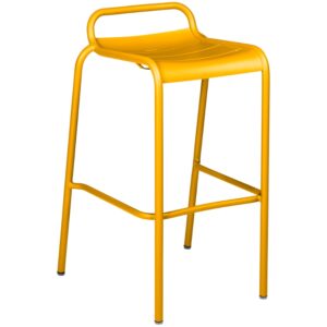 Žlut&aacute; kovov&aacute; barov&aacute; židle Fermob Luxembourg 79 cm