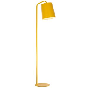Žlut&aacute; kovov&aacute; stojac&iacute; lampa Nova Luce Stabile 188 cm