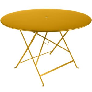 Žlut&yacute; kovov&yacute; skl&aacute;dac&iacute; stůl Fermob Bistro 117 cm