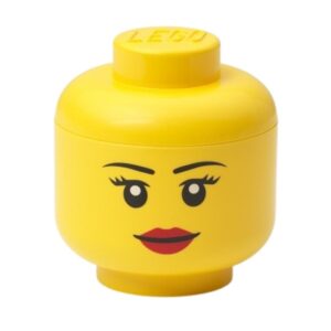 Žlut&yacute; &uacute;ložn&yacute; box ve tvaru hlavy LEGO&reg; Girl 19 cm