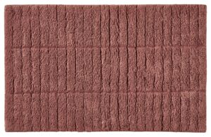 Zone Denmark Růžov&aacute; bavlněn&aacute; koupelnov&aacute; předložka Tiles 50 x 80 cm