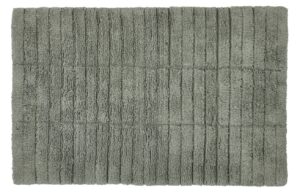 Zone Denmark Tmavě zelen&aacute; bavlněn&aacute; koupelnov&aacute; předložka Tiles 50 x 80 cm