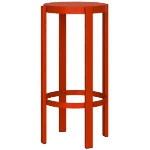 noo.ma Červen&aacute; kovov&aacute; barov&aacute; židle Doon 75 cm