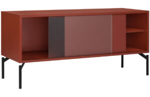 noo.ma Červen&yacute; TV stolek Met 116 x 42 cm