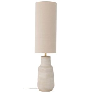 Bloomingville B&iacute;l&aacute; kameninov&aacute; stojac&iacute; lampa Linetta 113 cm