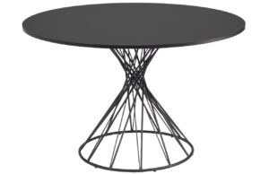 Čern&yacute; lakovan&yacute; j&iacute;deln&iacute; stůl Kave Home Niut 120 cm